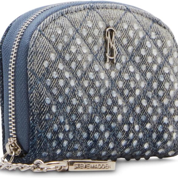 Women's Jadez Dome Cardholder, Denim, One Size - Picture 2 of 5